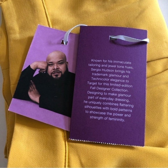 Sergio Hudson x Target Yellow High-Waist Wide Leg Tailored Trousers - Size XS - Picture 10 of 16